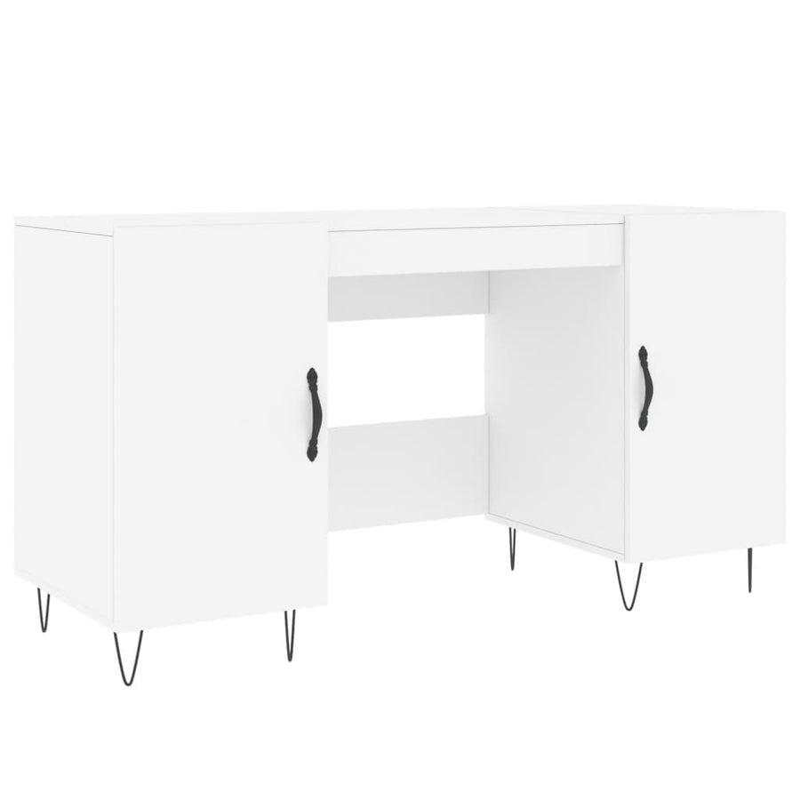 Bureau 140X50X75 Cm Bewerkt Hout Wit
