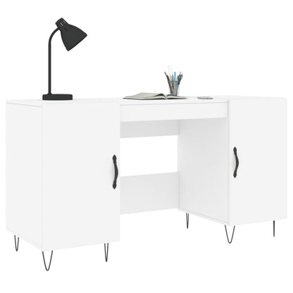 Bureau 140X50X75 Cm Bewerkt Hout Wit