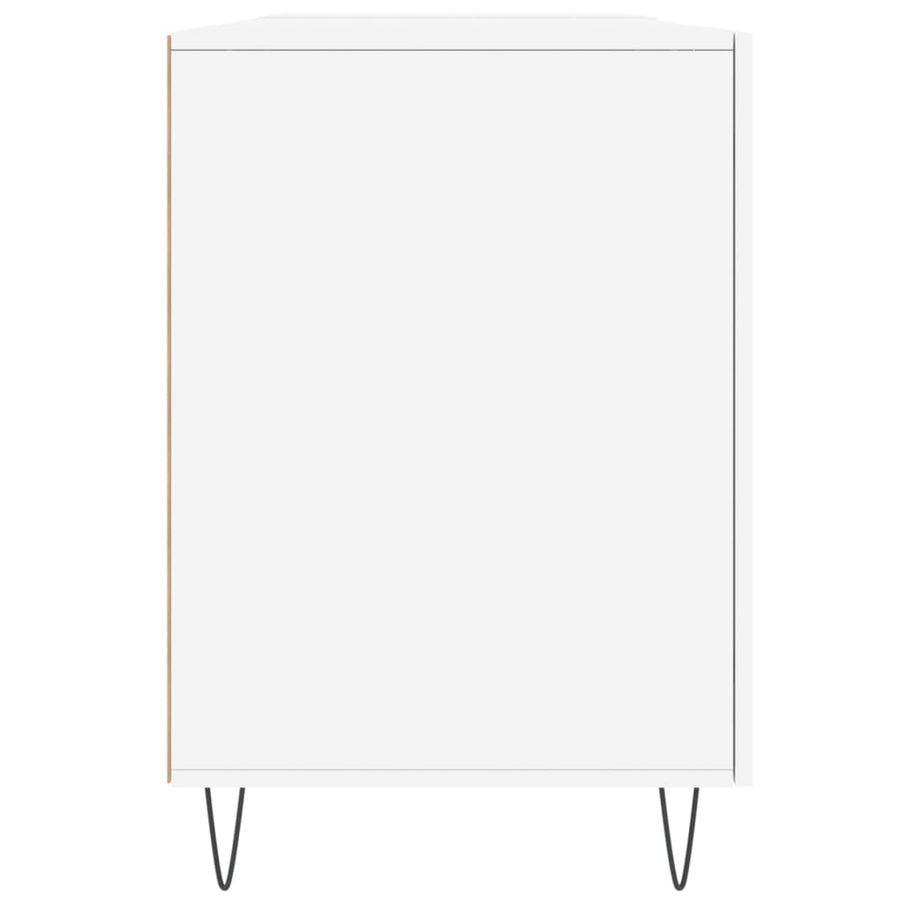 Bureau 140X50X75 Cm Bewerkt Hout Wit