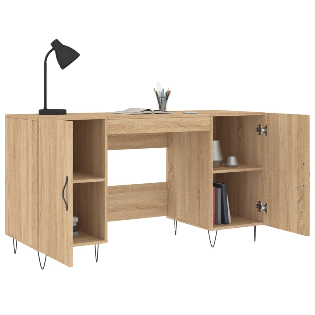 Bureau 140X50X75 Cm Bewerkt Hout Sonoma Eikenkleurig