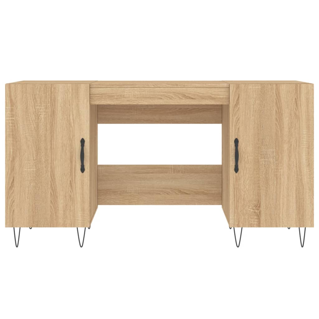 Bureau 140X50X75 Cm Bewerkt Hout Sonoma Eikenkleurig