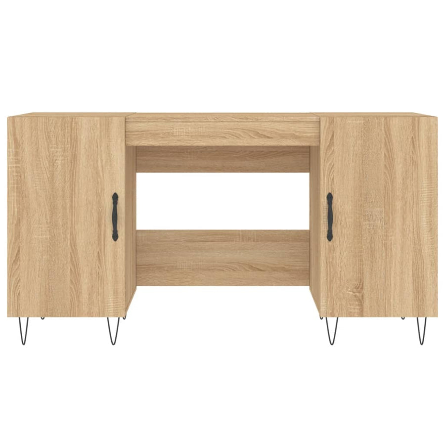 Bureau 140X50X75 Cm Bewerkt Hout Sonoma Eikenkleurig
