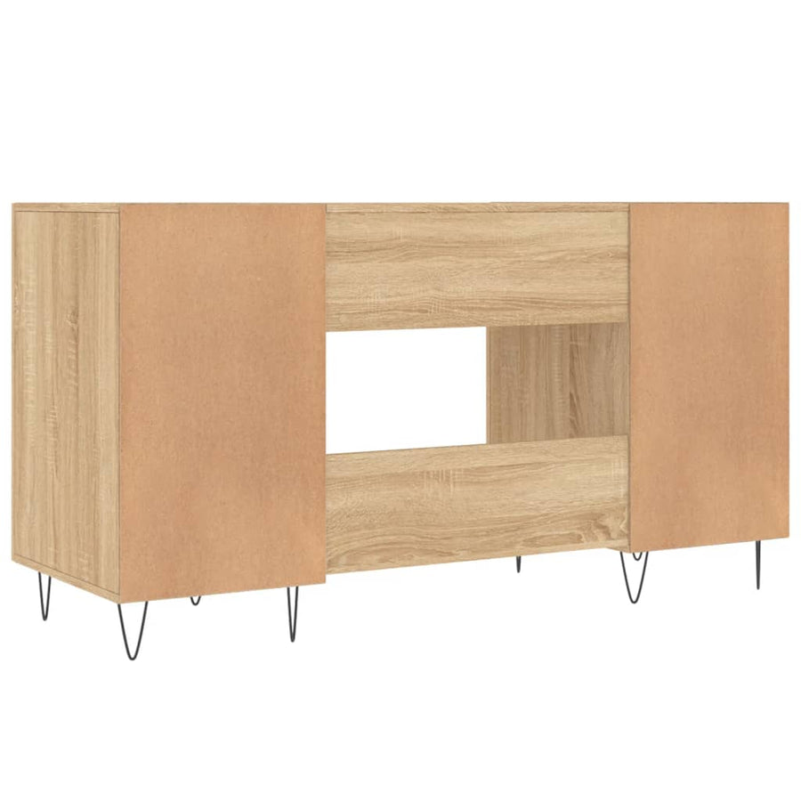 Bureau 140X50X75 Cm Bewerkt Hout Sonoma Eikenkleurig