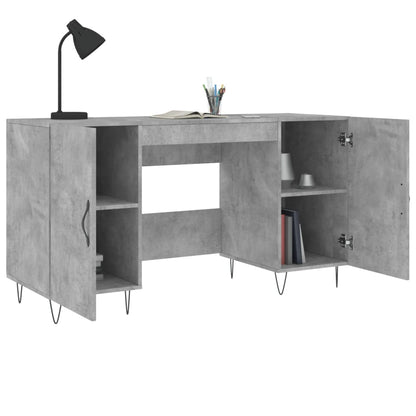 Bureau 140X50X75 Cm Bewerkt Hout Betongrijs