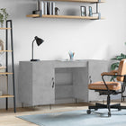 Desk 140x50x75 cm treated wood concrete grey