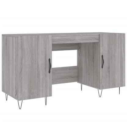 Bureau 140X50X75 Cm Bewerkt Hout Grijs Sonoma Eikenkleurig