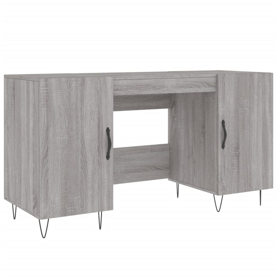Bureau 140X50X75 Cm Bewerkt Hout Grijs Sonoma Eikenkleurig