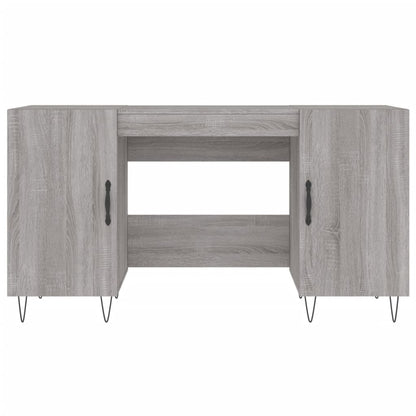 Bureau 140X50X75 Cm Bewerkt Hout Grijs Sonoma Eikenkleurig