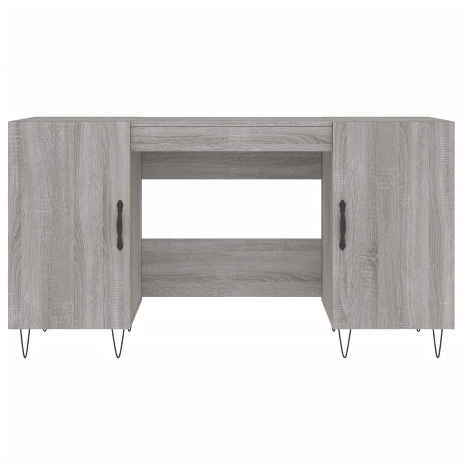 Bureau 140X50X75 Cm Bewerkt Hout Grijs Sonoma Eikenkleurig