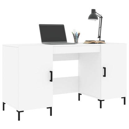 Bureau 140X50X75 Cm Bewerkt Hout Wit
