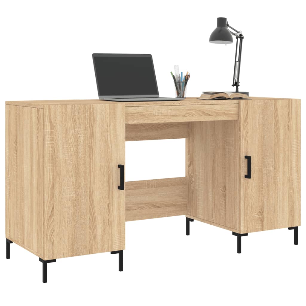 Bureau 140X50X75 Cm Bewerkt Hout Sonoma Eikenkleurig