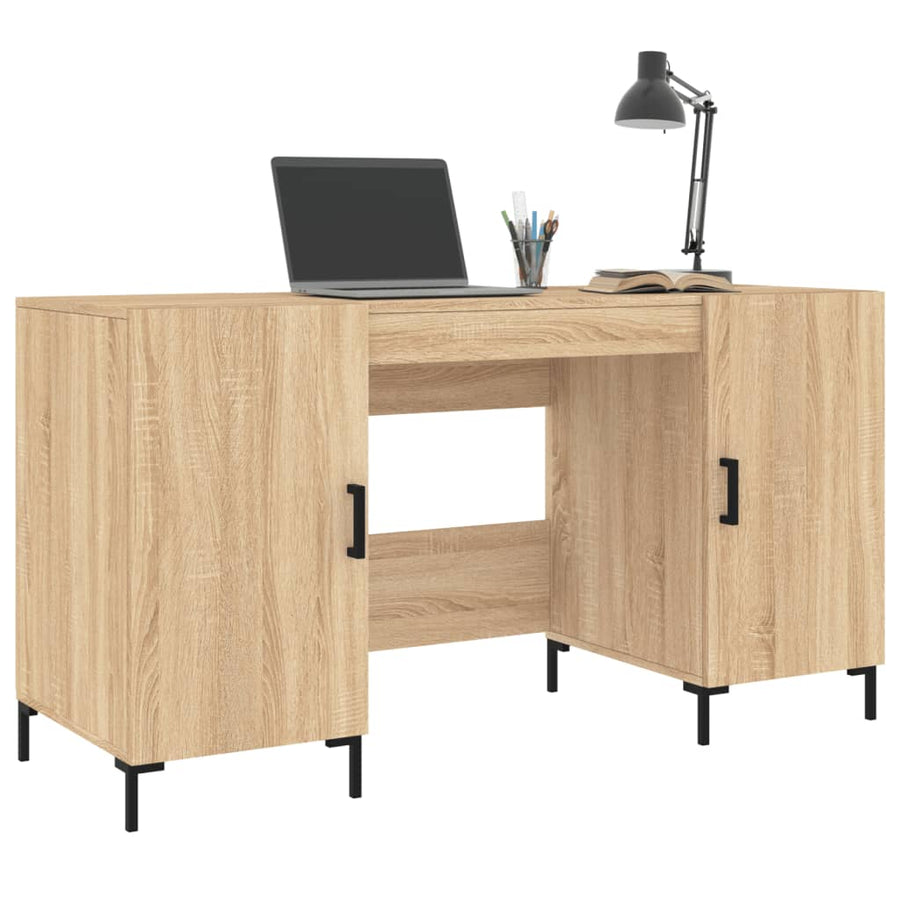 Bureau 140X50X75 Cm Bewerkt Hout Sonoma Eikenkleurig