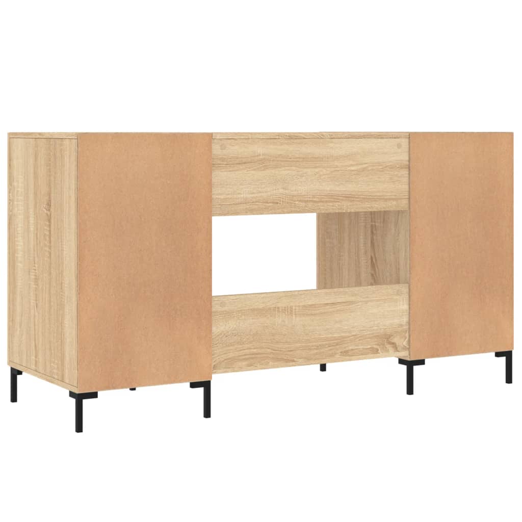 Bureau 140X50X75 Cm Bewerkt Hout Sonoma Eikenkleurig