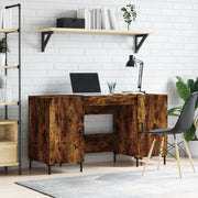 Bureau 140x50x75 cm bewerkt hout gerookt eiken