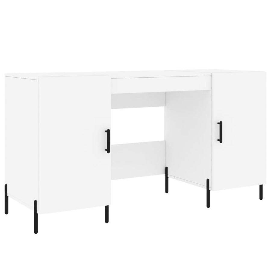 Bureau 140X50X75 Cm Bewerkt Hout Wit
