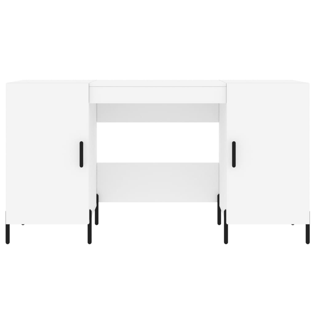 Bureau 140X50X75 Cm Bewerkt Hout Wit