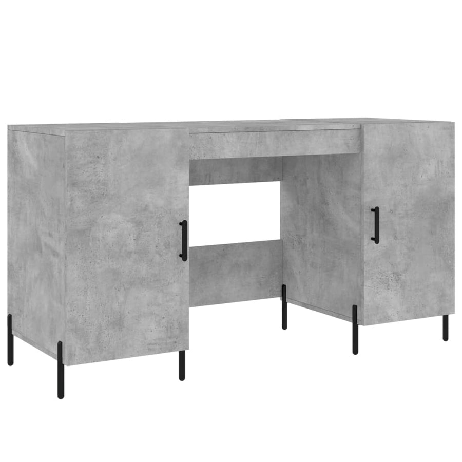 Bureau 140X50X75 Cm Bewerkt Hout Betongrijs