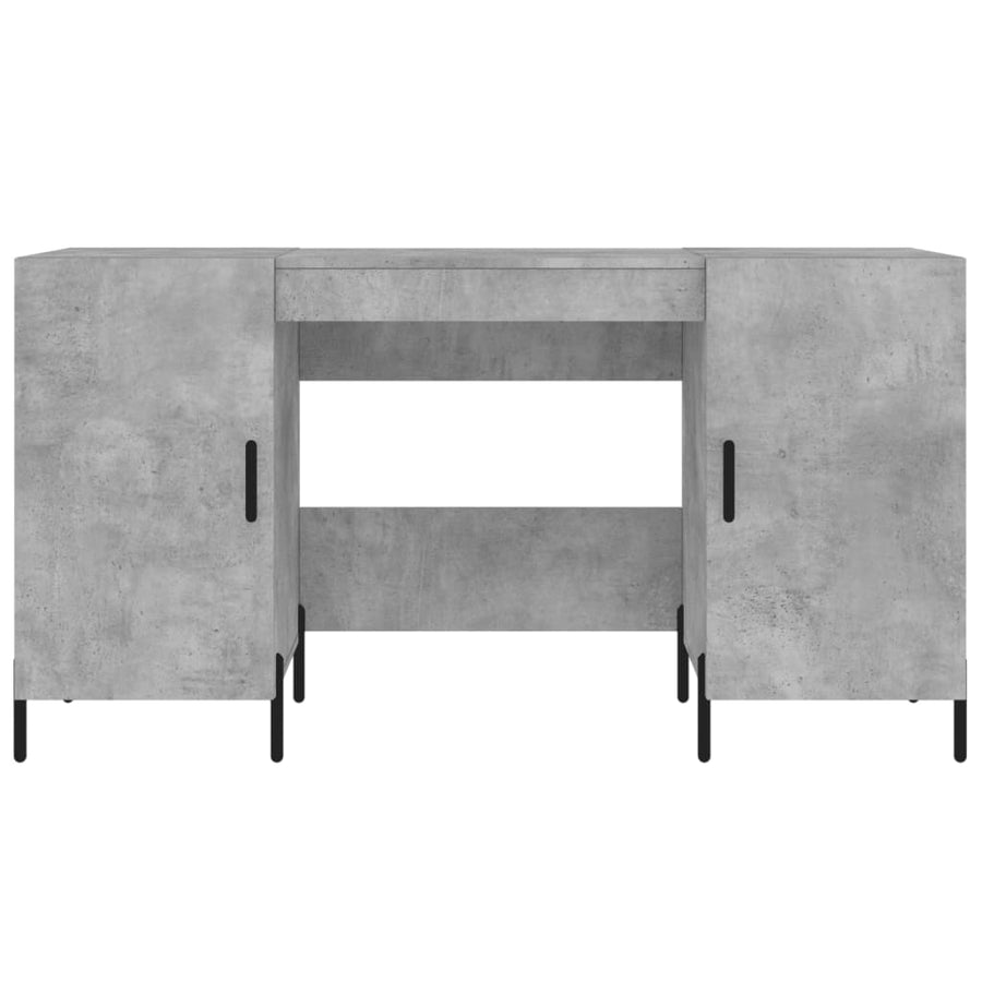 Bureau 140X50X75 Cm Bewerkt Hout Betongrijs
