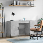 Desk 140x50x75 cm treated wood concrete grey