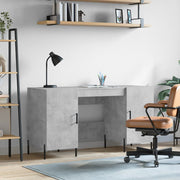 Bureau 140x50x75 cm bewerkt hout betongrijs