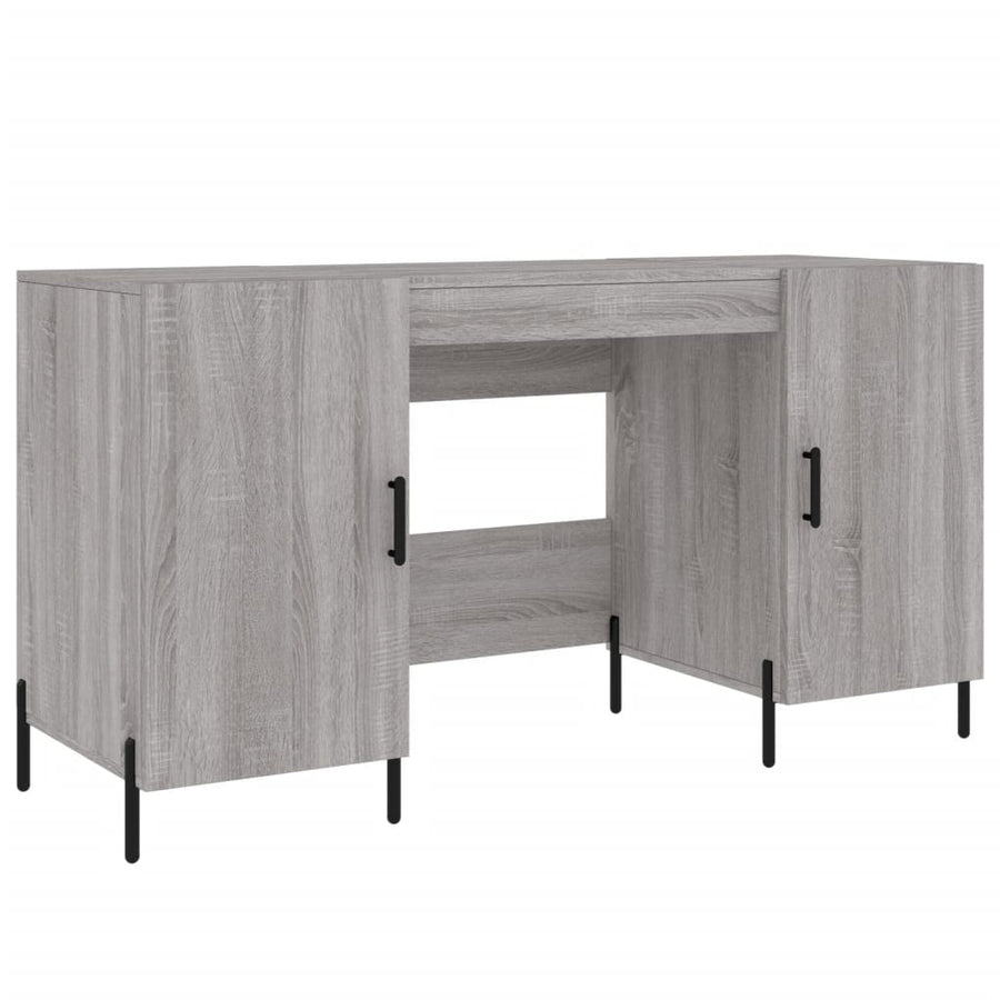 Bureau 140X50X75 Cm Bewerkt Hout Grijs Sonoma Eikenkleurig