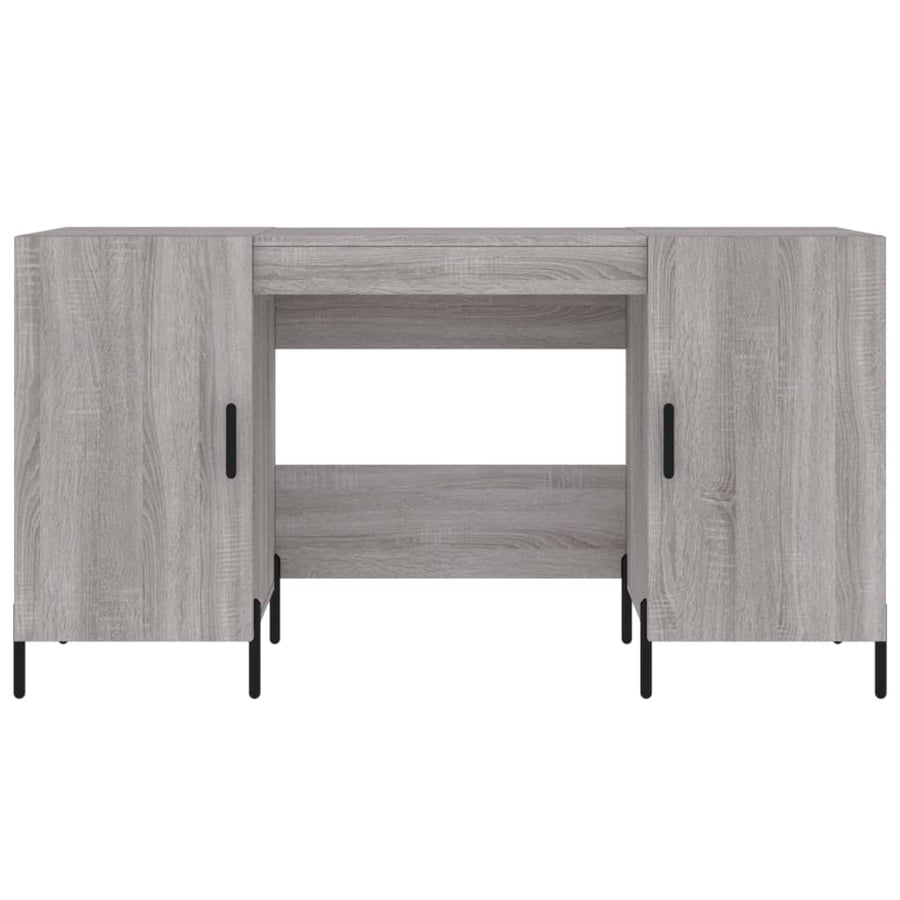 Bureau 140X50X75 Cm Bewerkt Hout Grijs Sonoma Eikenkleurig