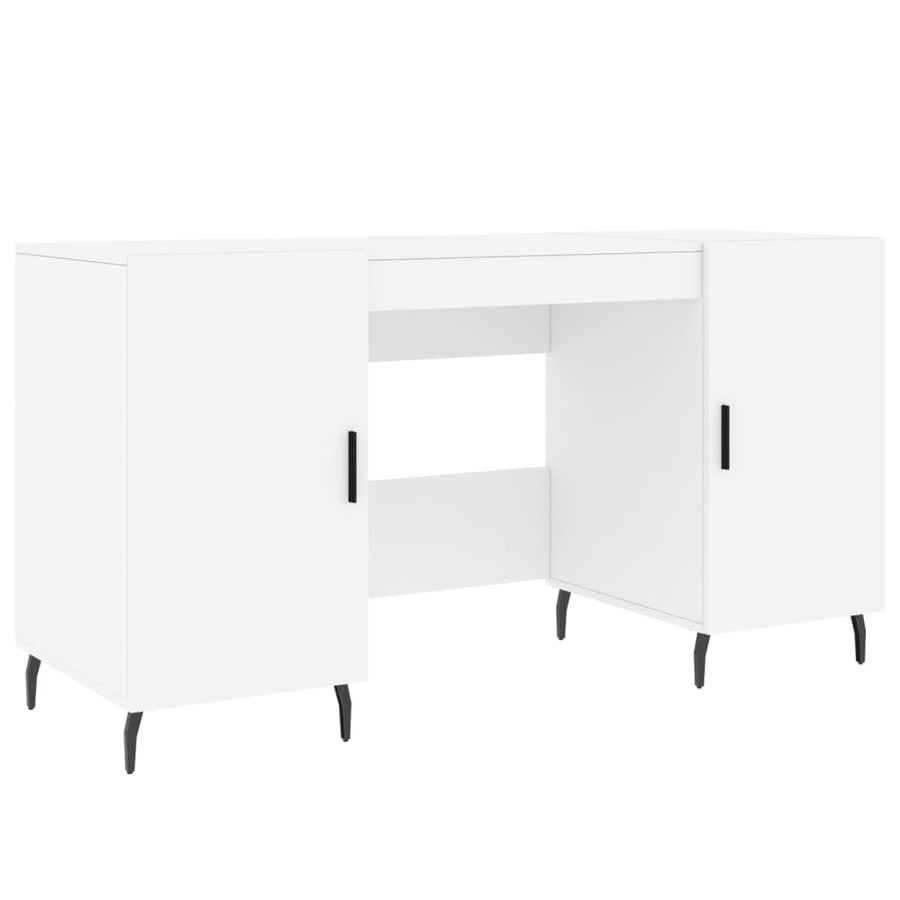 Bureau 140X50X75 Cm Bewerkt Hout Wit