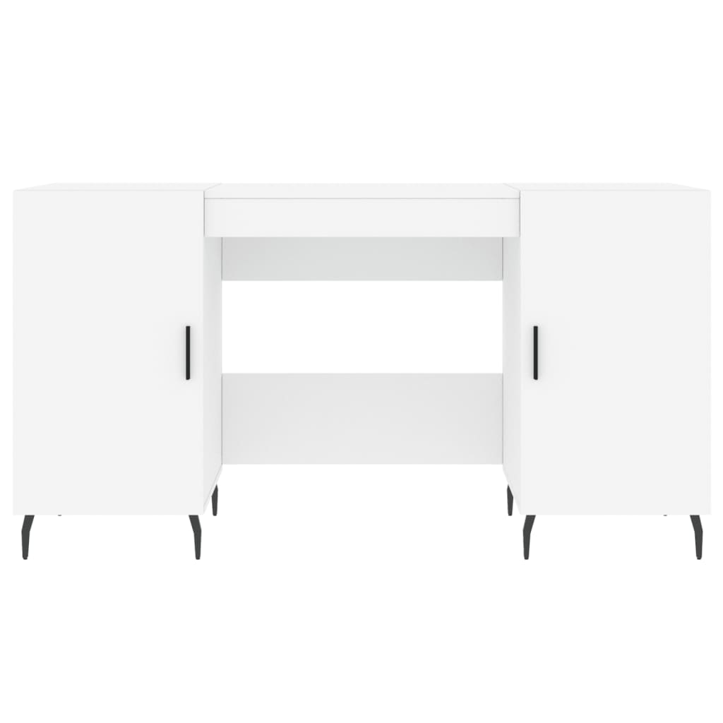 Bureau 140X50X75 Cm Bewerkt Hout Wit