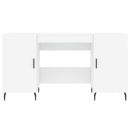 Bureau 140X50X75 Cm Bewerkt Hout Wit