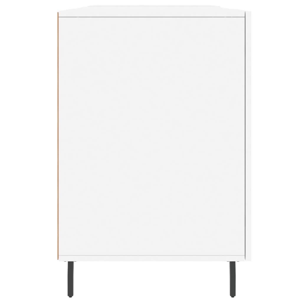 Bureau 140X50X75 Cm Bewerkt Hout Wit