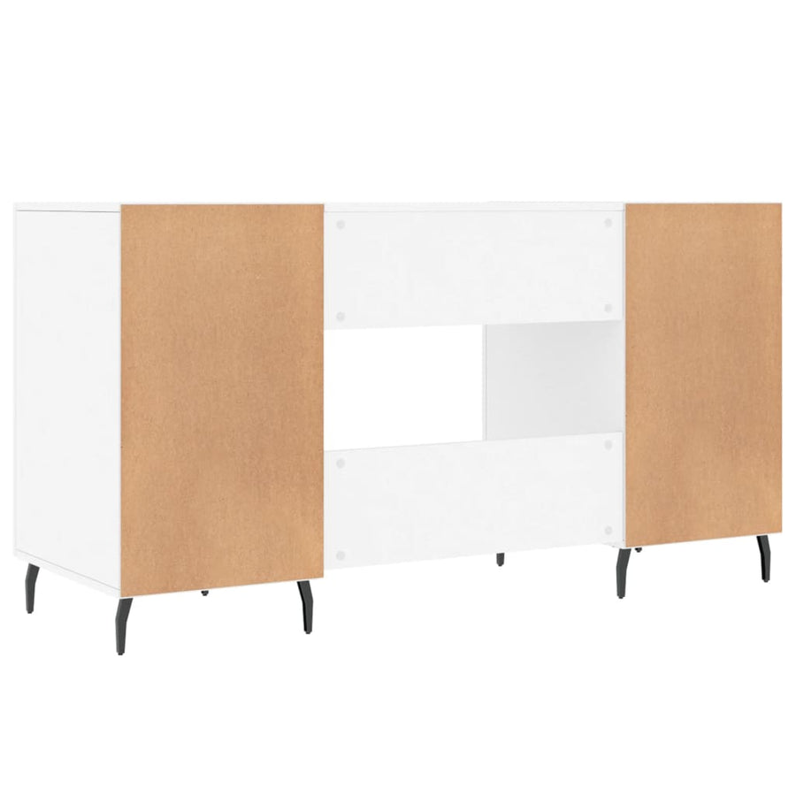 Bureau 140X50X75 Cm Bewerkt Hout Wit