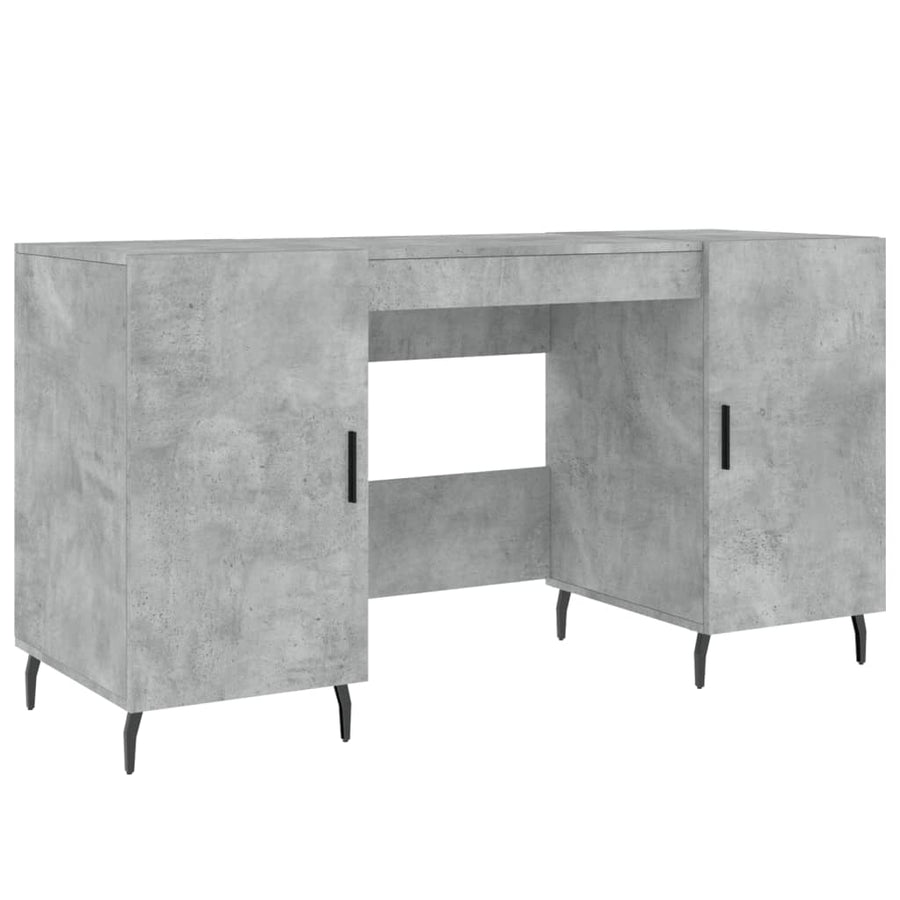 Bureau 140X50X75 Cm Bewerkt Hout Betongrijs