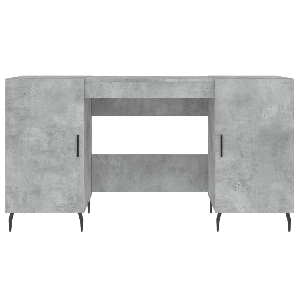 Bureau 140X50X75 Cm Bewerkt Hout Betongrijs