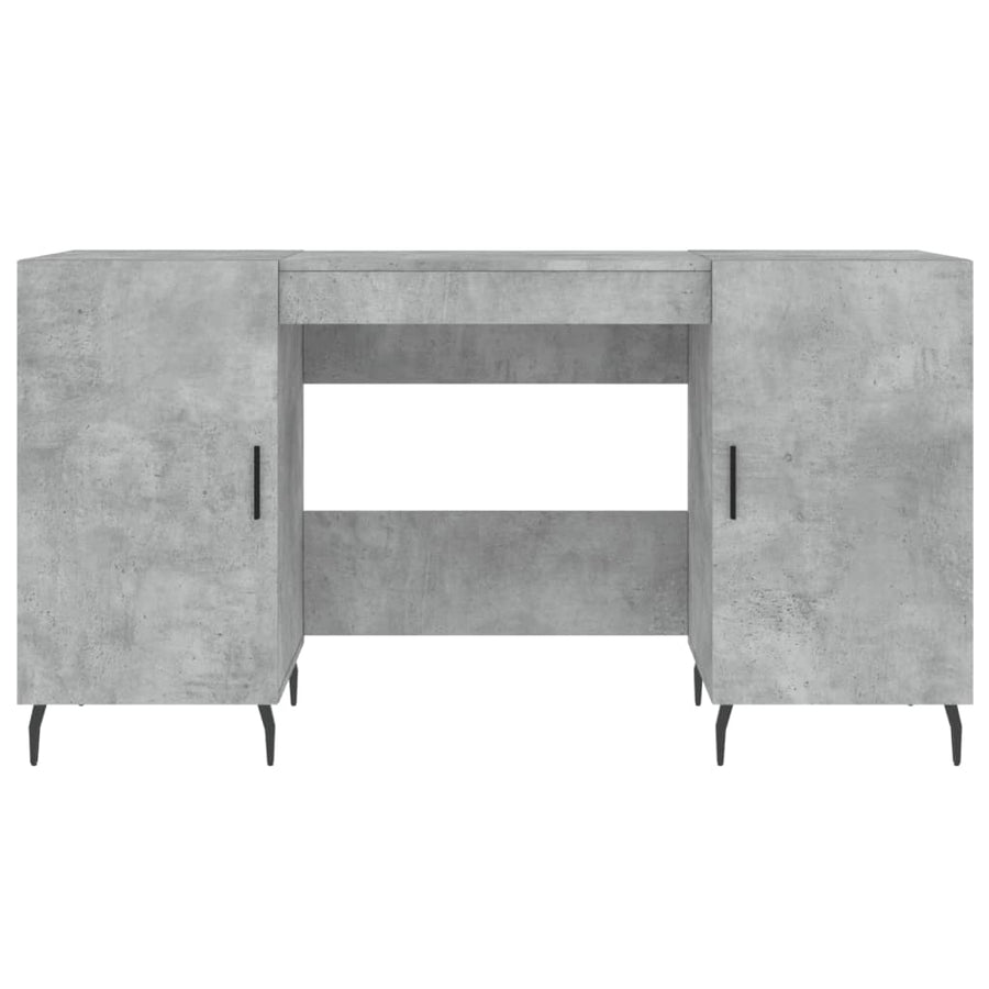 Bureau 140X50X75 Cm Bewerkt Hout Betongrijs
