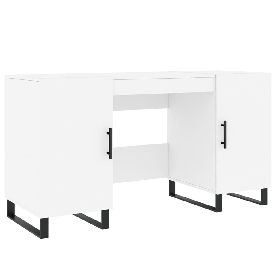 Bureau 140X50X75 Cm Bewerkt Hout Wit