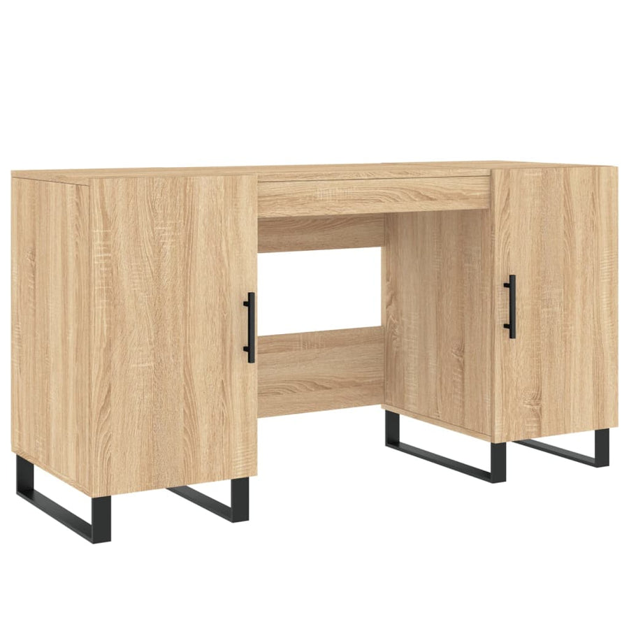 Bureau 140X50X75 Cm Bewerkt Hout Kleurig Sonoma eiken