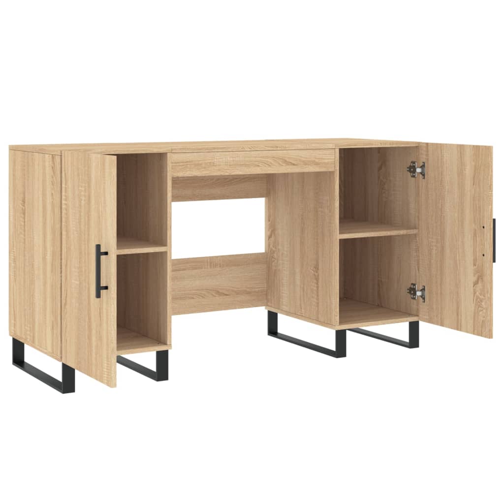 Bureau 140X50X75 Cm Bewerkt Hout Kleurig Sonoma eiken
