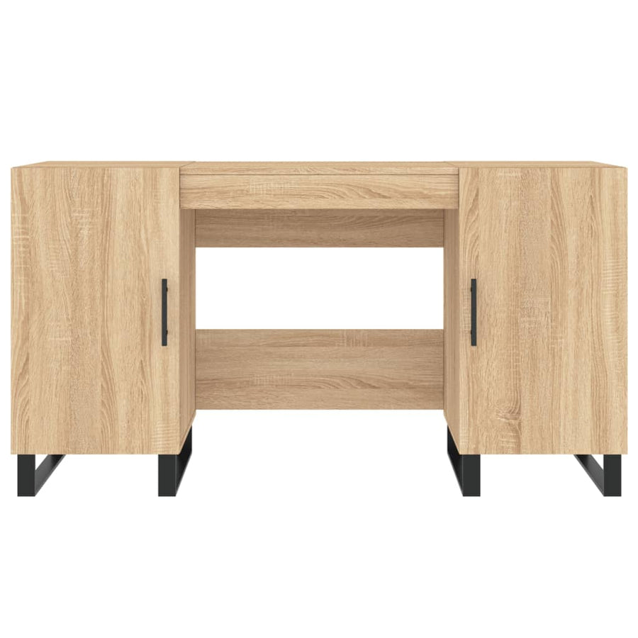 Bureau 140X50X75 Cm Bewerkt Hout Kleurig Sonoma eiken
