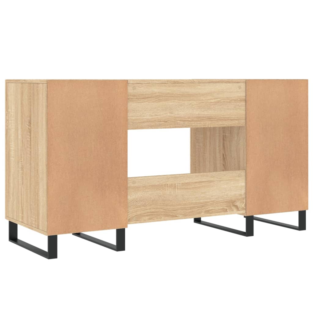 Bureau 140X50X75 Cm Bewerkt Hout Kleurig Sonoma eiken