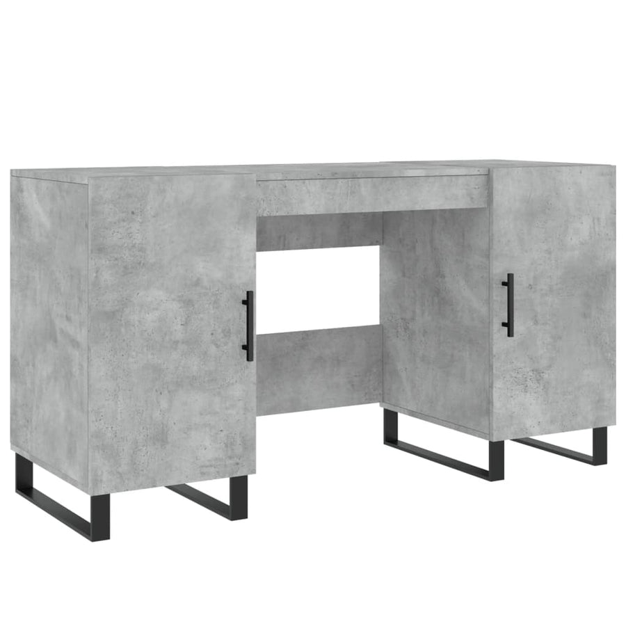Bureau 140X50X75 Cm Bewerkt Hout Betongrijs