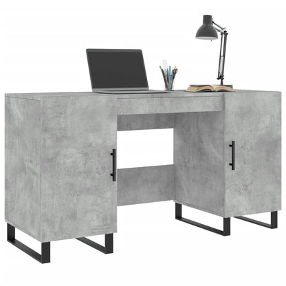 Bureau 140X50X75 Cm Bewerkt Hout Betongrijs
