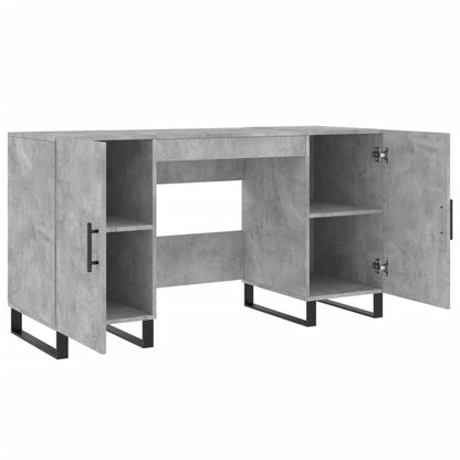 Bureau 140X50X75 Cm Bewerkt Hout Betongrijs