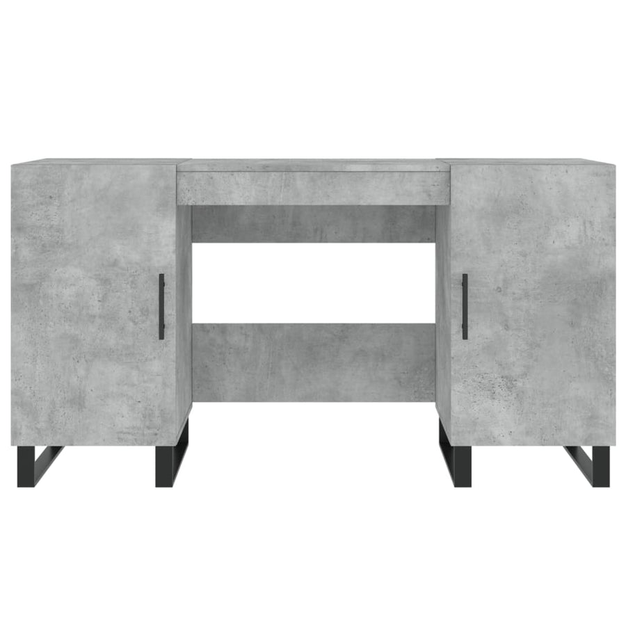 Bureau 140X50X75 Cm Bewerkt Hout Betongrijs