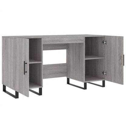 Bureau 140X50X75 Cm Bewerkt Hout Eikenkleurig Grijs sonoma