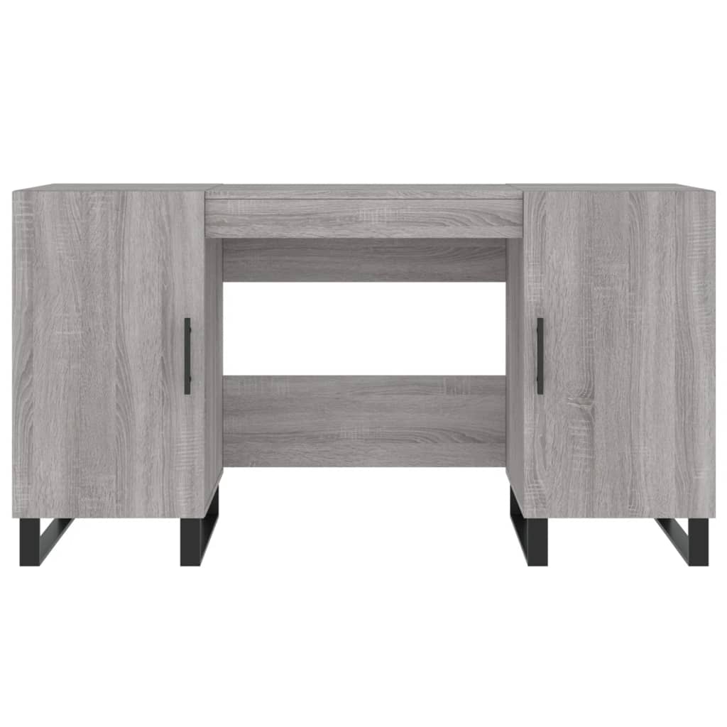 Bureau 140X50X75 Cm Bewerkt Hout Eikenkleurig Grijs sonoma