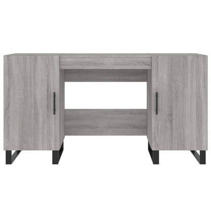 Bureau 140X50X75 Cm Bewerkt Hout Eikenkleurig Grijs sonoma