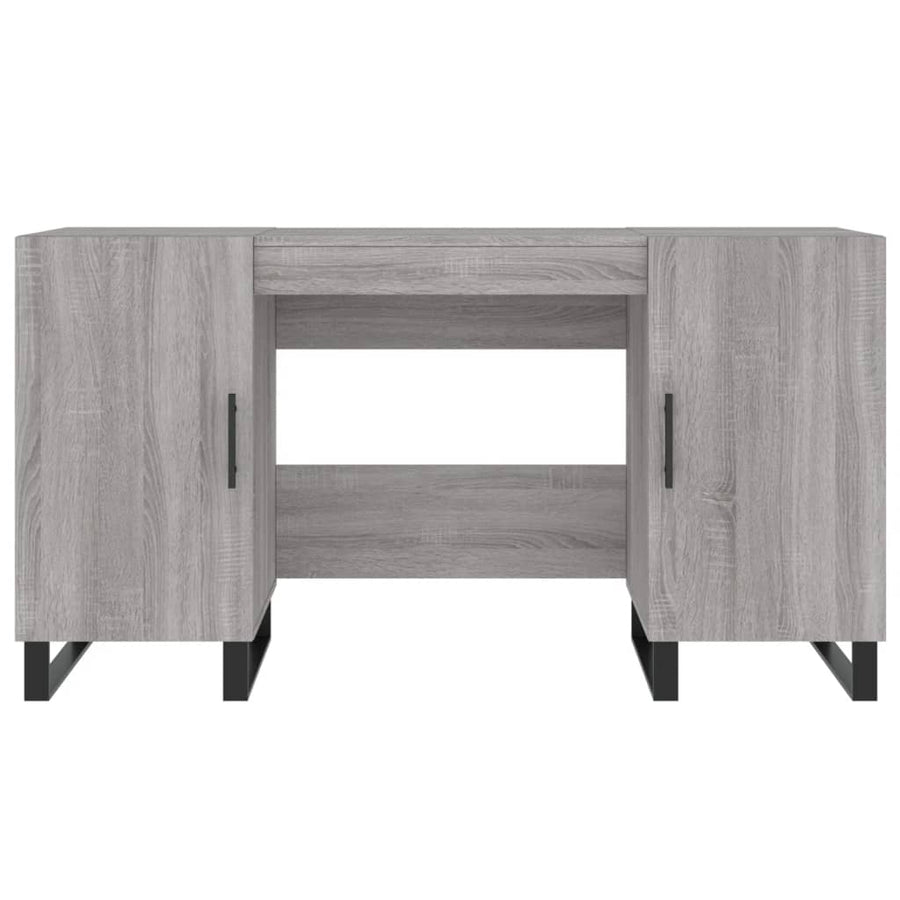 Bureau 140X50X75 Cm Bewerkt Hout Eikenkleurig Grijs sonoma