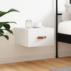 Wall-mounted nightstand 35x35x20 cm white