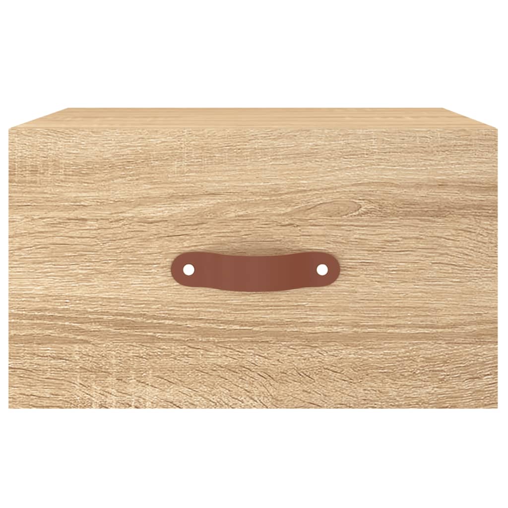 Nachtkastje Wandgemonteerd 35X35X20 Cm Kleurig 1 Sonoma eiken