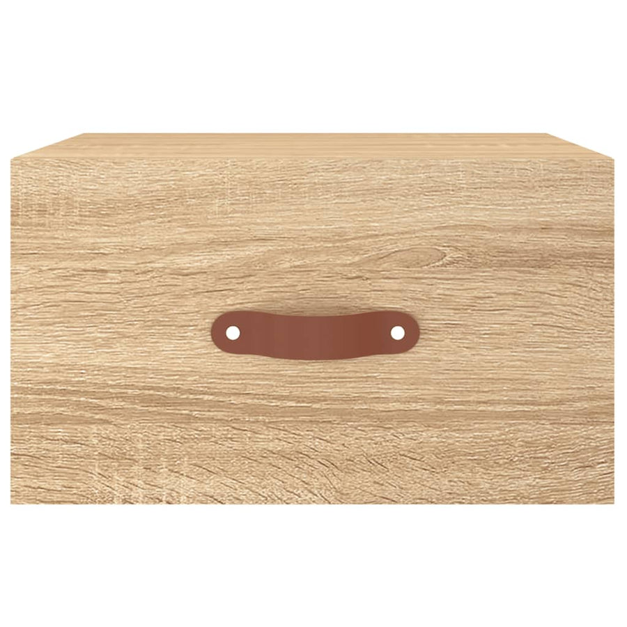 Nachtkastje Wandgemonteerd 35X35X20 Cm Kleurig 1 Sonoma eiken